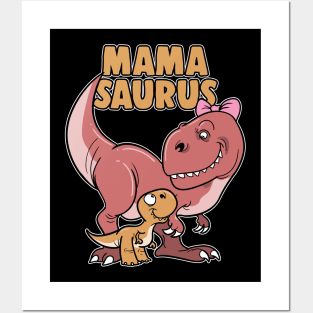 Mamasaurus Mother T-Rex Dinosaur Dino Posters and Art